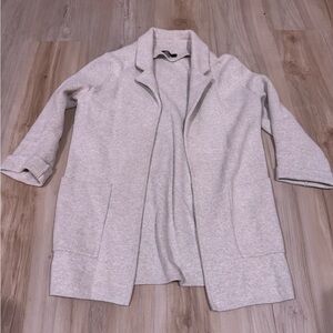 Women's Open Front Cardigan Sweater - Light Gray